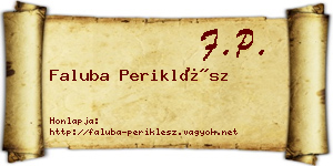 Faluba Periklész névjegykártya
